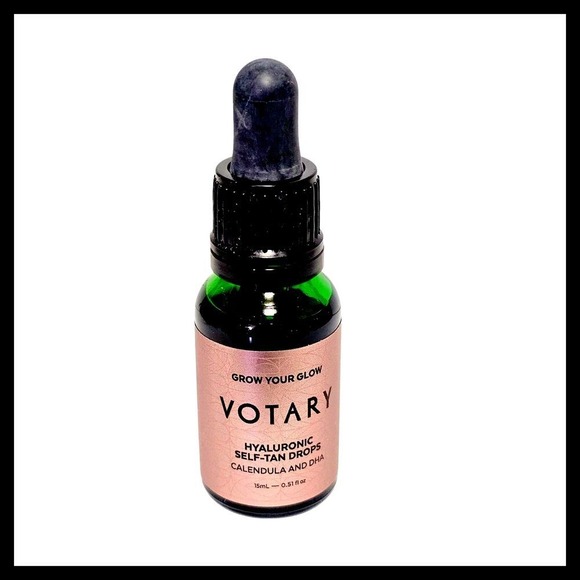 Votary Hyaluronic Self-Tan Drops with Calendula  DHA Facial Tanning Serum 15ml - Picture 1 of 5